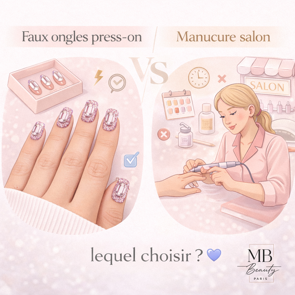 Faux ongles press-on ou manucure en salon – comparatif MB Beauty