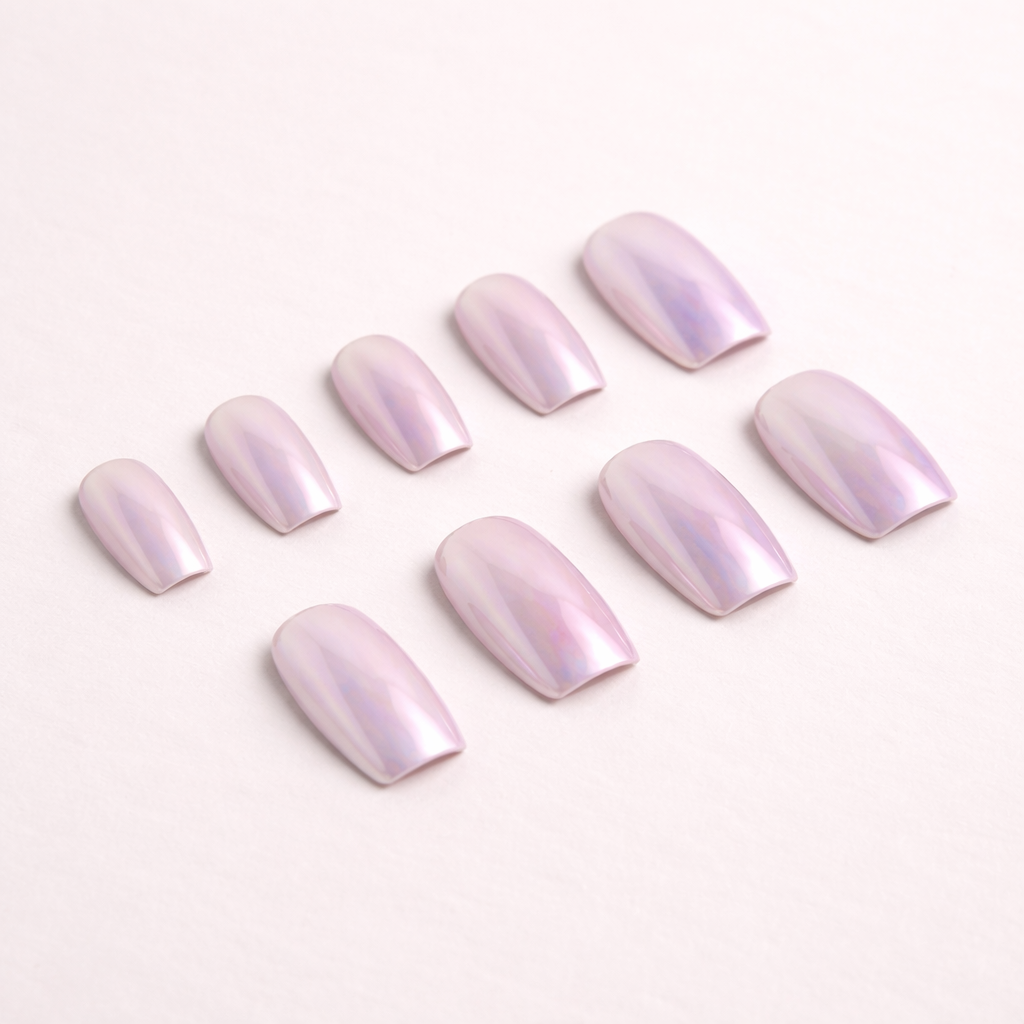 Ongles press-on Violet Serein – design violet subtil et raffiné